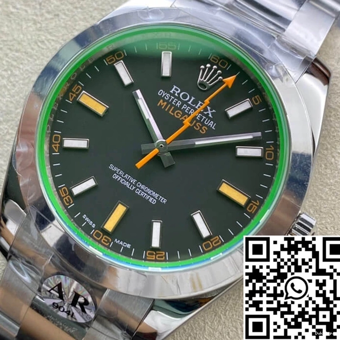 116400GV Black Factory Rolex Milgauss AR Dial 0721